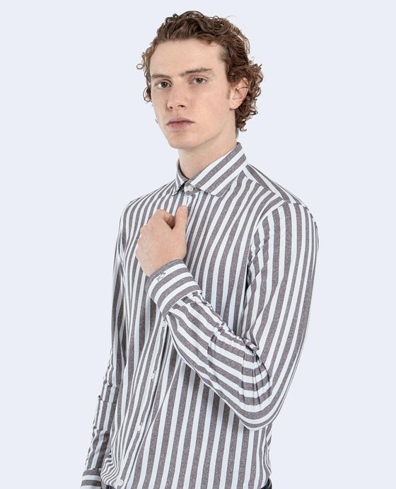 Paul & Shark - Chemise manches longues rayée Performance - J Fit - LE CAPITAINE D'A BORD