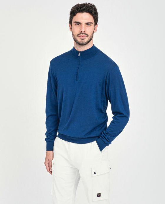Paul & Shark - Col Zip Summer Wool - LE CAPITAINE D'A BORD