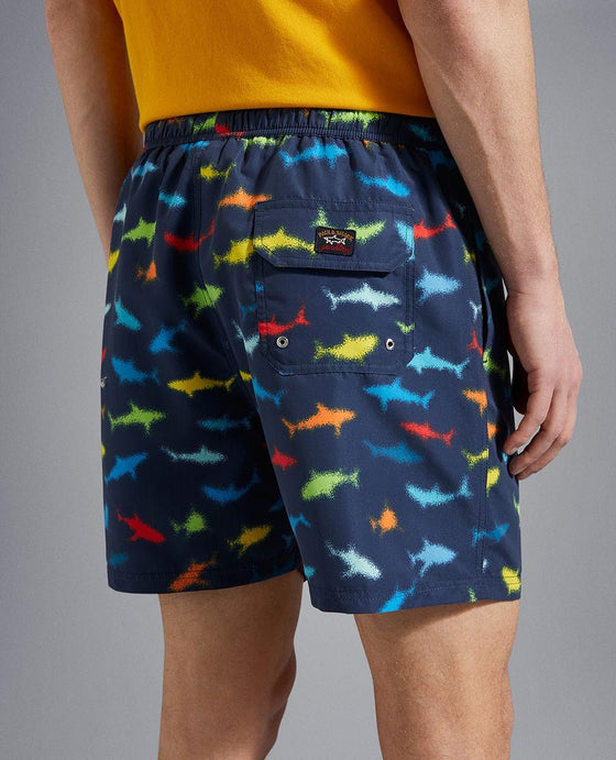 Paul & Shark - Maillot de bain avec imprimé requins - LE CAPITAINE D'A BORD