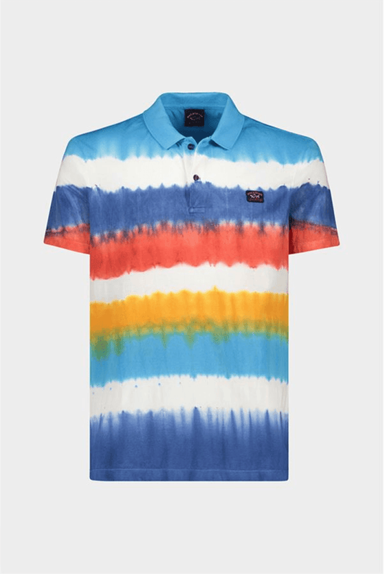 Paul & Shark - Polo de coton rayé Tie & Dye - LE CAPITAINE D'A BORD