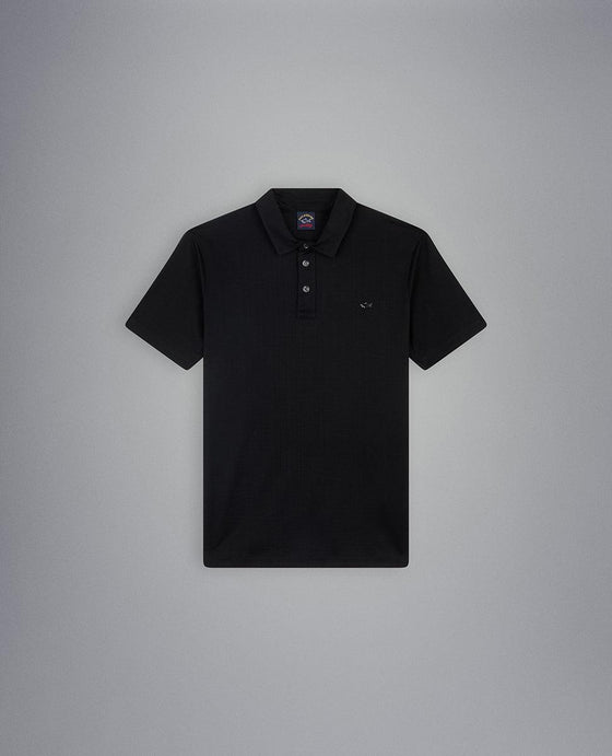 Paul & Shark - Polo uni manches courtes à col chemise - LE CAPITAINE D'A BORD