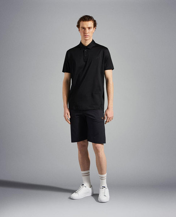 Paul & Shark - Polo uni manches courtes à col chemise - LE CAPITAINE D'A BORD