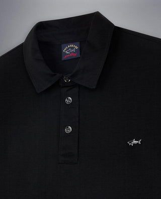Paul & Shark - Polo uni manches courtes à col chemise - LE CAPITAINE D'A BORD