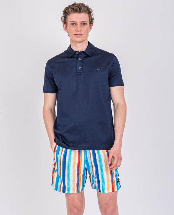 Paul & Shark - Polo uni manches courtes à col chemise - LE CAPITAINE D'A BORD