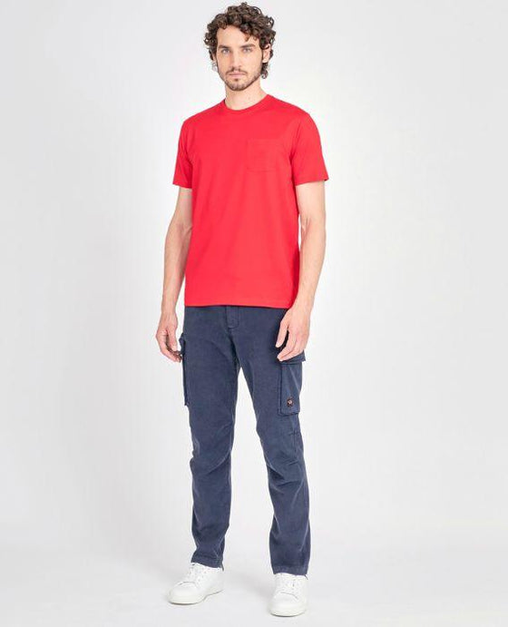 Paul & Shark - T-shirt uni coton mercerisé avec poche - LE CAPITAINE D'A BORD