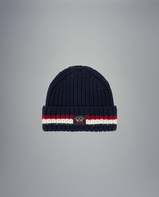 Paul & Shark - Tuque de laine bordure rayée - LE CAPITAINE D'A BORD