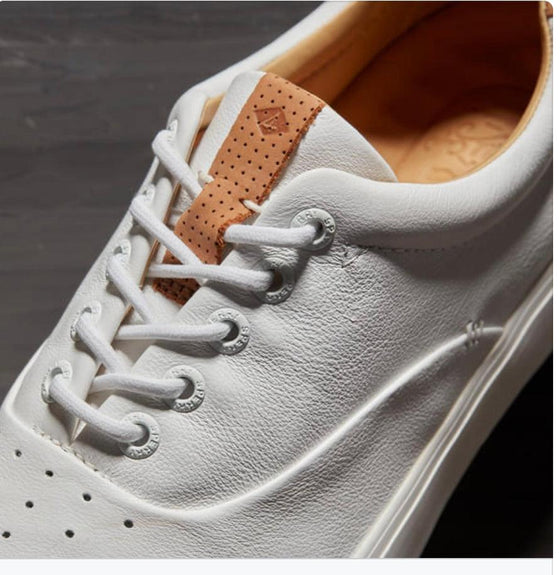 Sperry - Gold Cup™ Striper PLUSHWAVE™ CVO Sneaker - White - LE CAPITAINE D'A BORD